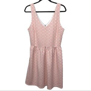 Copper Key Ivory Orange Geometric Print Sleeveless Dress XL